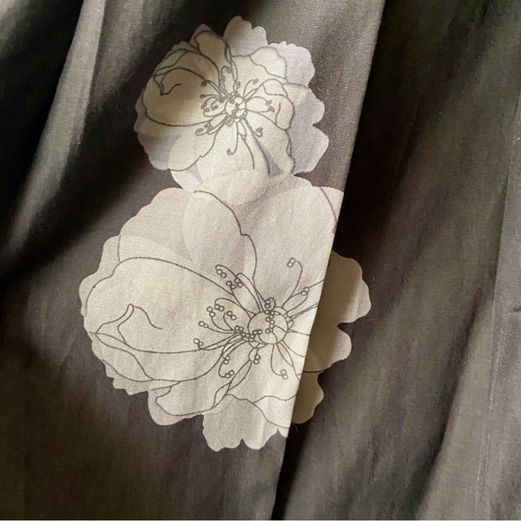 Gap Gray Appliqué Floral Strapless Dress, Womens size 8 - Picture 11 of 12